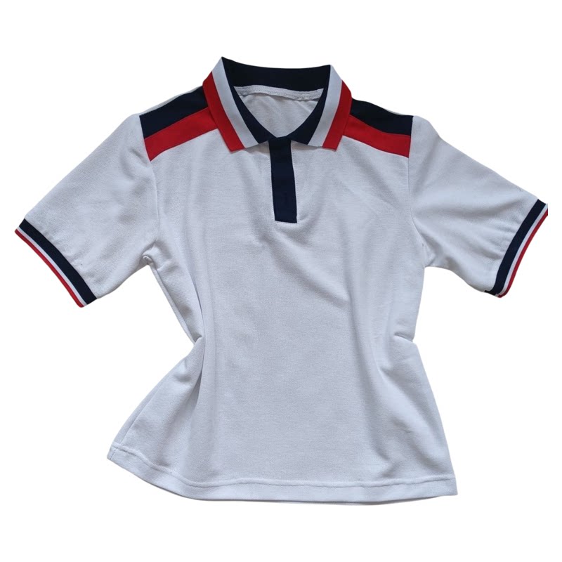 夏季学生白色短袖POLO衫校服