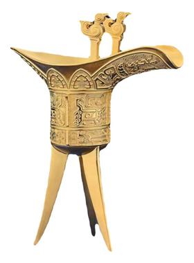 一品银匠足银999爵杯镀金白酒杯