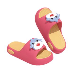 萌趣小鲨鱼儿童拖鞋女童2025夏季新款室内居家厚底防滑凉拖鞋男孩