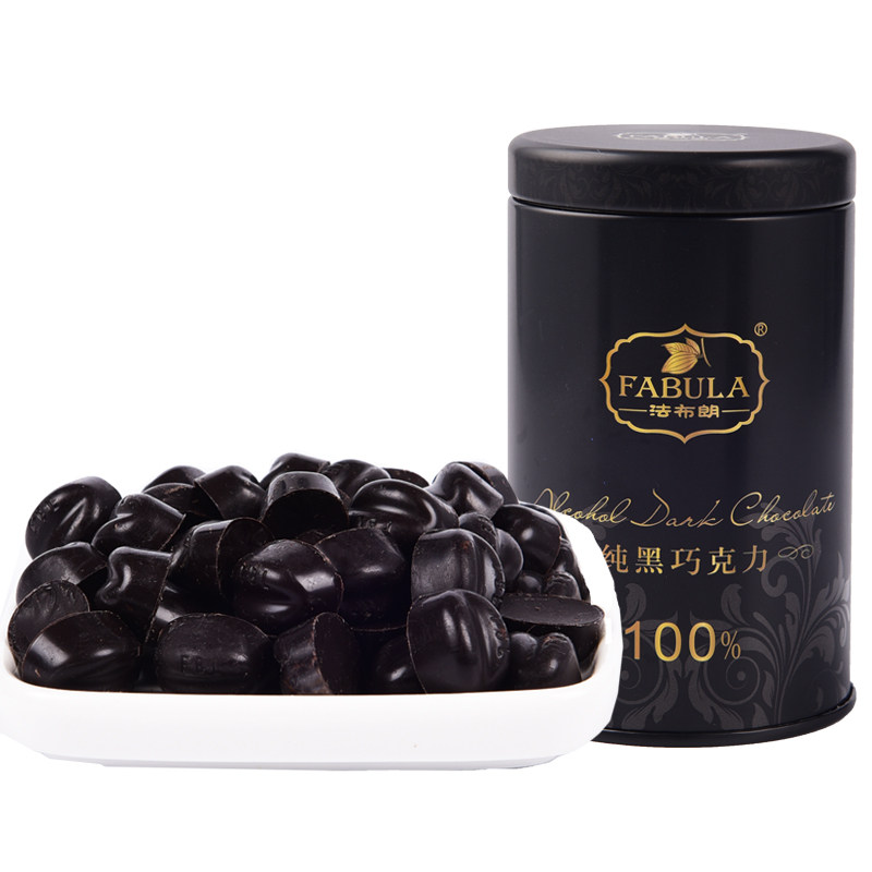 法布朗纯可可脂黑巧克力100%无蔗糖70%含糖烘焙送女友生日礼物