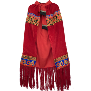 彝族披风男 女查尔瓦斗篷  火把节披肩 壮族苗族少数民族舞蹈服装