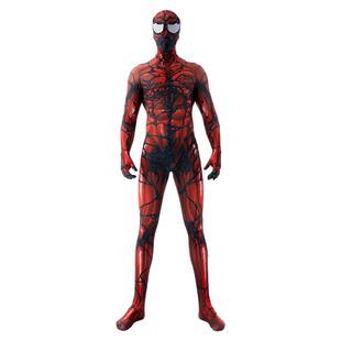 成人儿童男款电影红毒液屠杀蜘蛛侠连体紧身衣Symbiote Cosplay服