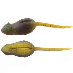 野犬RIKAON杰利鼠路亚软饵JERKY JERRY鼠形浮水假饵4.5寸鲈鱼钓饵