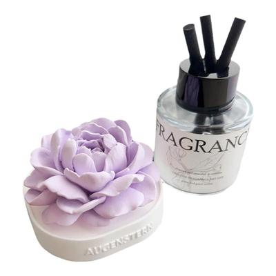 淡雅牡丹车载香氛中控台无火香薰摆件清新扩香石汽车香水生日礼物