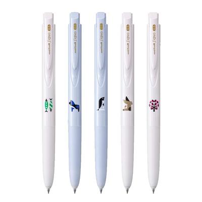 uni三菱按动式北欧插画中性笔