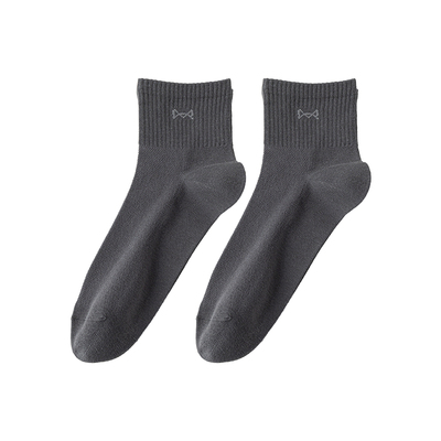 猫人纯棉抗菌防臭吸汗中筒袜