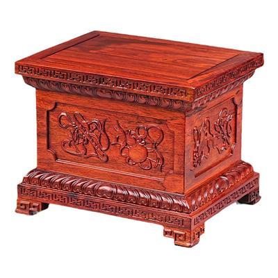 花梨木八宝金刚佛像底座实木雕刻观音财神关公摆件金刚莲花台底座