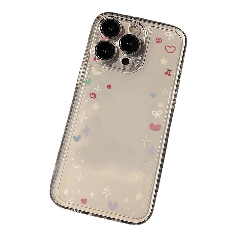 爱心蝴蝶结放照片小卡适用苹果16promax手机壳女iPhone15p透明14p少女13高级感12卡通11防摔保护xr8