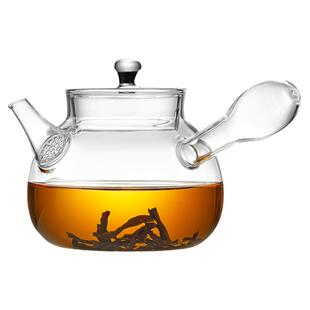 美斯尼玻璃茶壶侧把煮茶器耐高温家用绿茶泡茶器烧水壶泡茶具套装