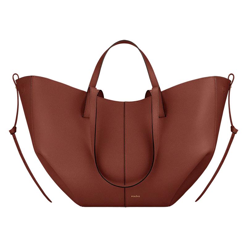 [明星同款]荔枝牛皮大容量通勤托特女包手提单肩包小人设计高级感