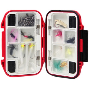 路亚配件盒防水飞蝇钩盒钓鱼配件盒鱼钩收纳盒工具渔具假饵便携盒