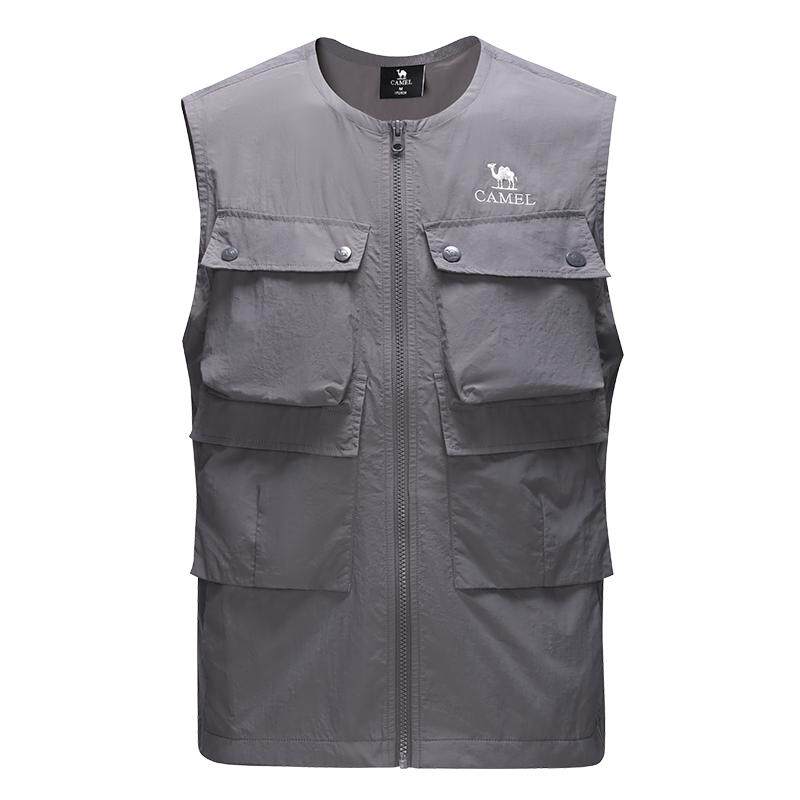 骆驼户外休闲衣男女同款休闲马甲