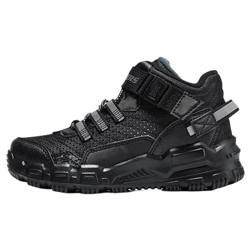 Skechers斯凯奇春季童鞋新款男童户外运动鞋子反光儿童中帮休闲鞋