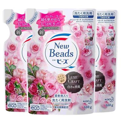 KAO日本柔顺花香洗衣液560g*3袋