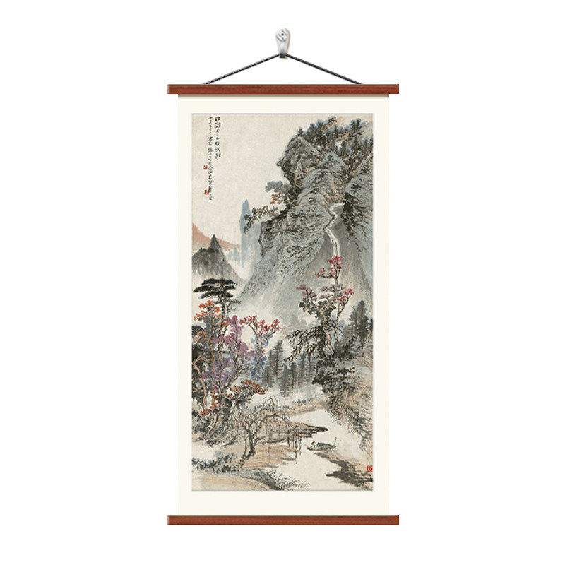 玄关挂画新中式客厅装饰画山水画