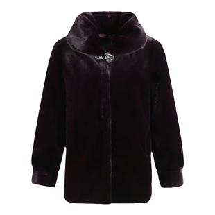 新款貂皮大衣女中老年高贵妈妈皮草外套老人冬天衣服加厚大码棉服