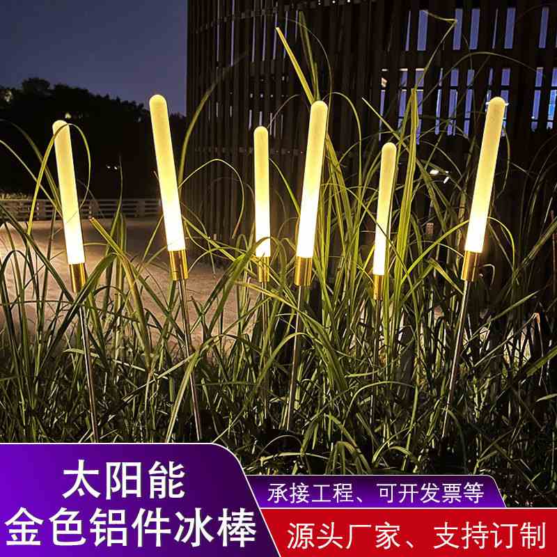 厂家供应太阳能铂金时代芦苇冰棒户外亚克力别墅灯灯灯地插草坪灯
