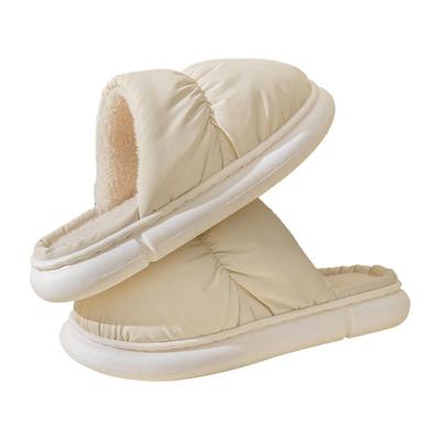 羽绒防水棉拖鞋女居家外穿