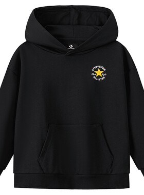 匡威童装男童卫衣青少年春季连帽上衣打底衫中大童女童休闲复古