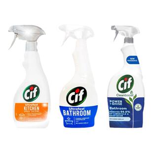 联合利华cif晶杰浴室亮泽强力清洁剂卫生间清洗剂厨房玻璃清洁乳