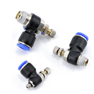 AKS艾克斯气管快速接头SL节流阀 气动快插接头调节阀SL6-02/8-02