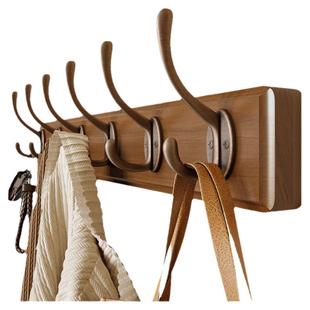 挂衣架墙上壁挂衣服挂钩进门玄关入户挂衣钩门后口免打孔钥匙实木