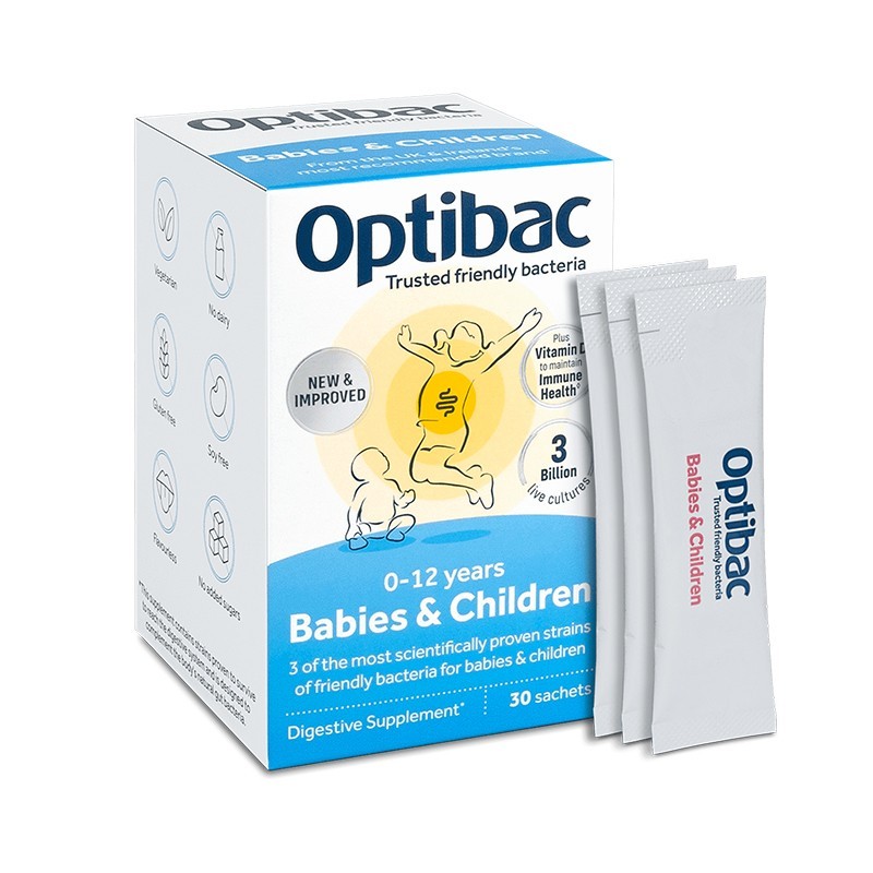 进口英国Optibac活性益生菌婴幼儿孕妇哺乳期益生菌30包调理肠道