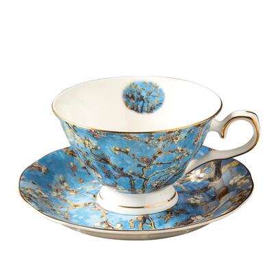 莫奈睡莲日出印象轻奢咖啡杯