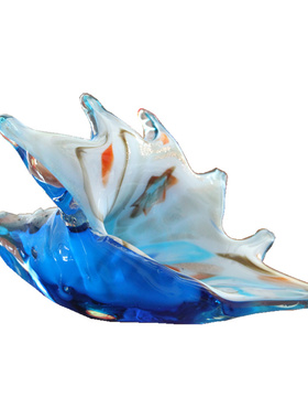 海螺摆件玻璃工艺品书柜海洋动物