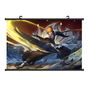 王者荣耀高清宫本武藏黑崎一护海报地狱之眼霸王丸宿舍墙画纸自粘