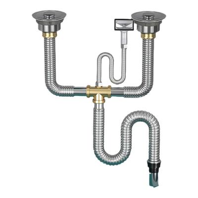 不锈钢洗菜盆下水管亦赞加厚