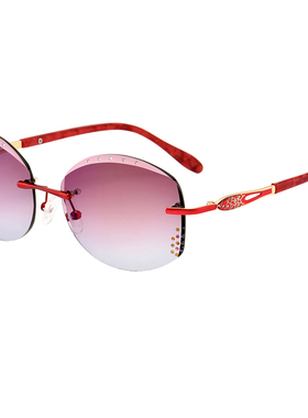 钻石切边度数大脸太阳镜