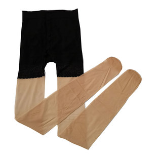 3双SK富姐防狼袜 带安全裤丝袜防走光防勾丝连裤袜加肥加大菠萝袜