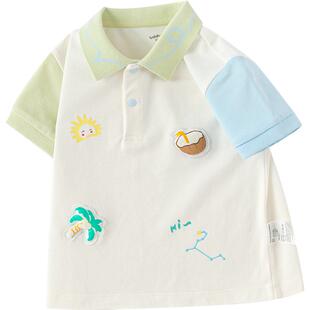 巴拉巴拉男童POLO衫宝宝翻领短袖T恤夏季装新款童装儿童打底上衣