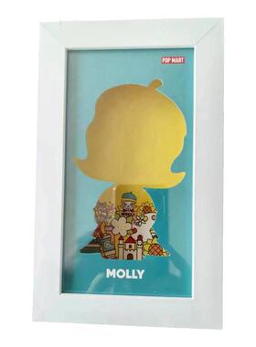 盲盒收纳框手办展示架泡泡玛特创意相框Molly潮玩diy场景桌面摆件