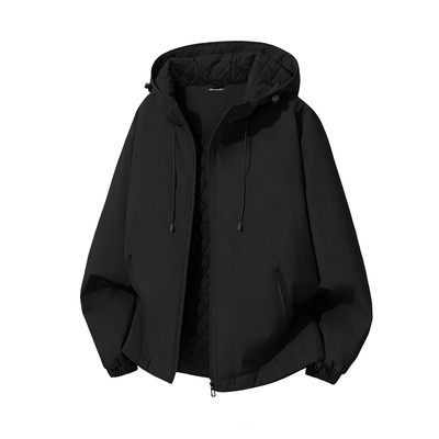 真维斯夹棉冲锋外套男款2025新款