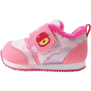 Moonstar月星冬季宝宝棉鞋1-3岁一段二段学步鞋加绒保暖婴儿鞋