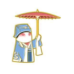 指头人粤剧金属胸针白蛇传白素贞许仙杨玉环穆桂英名角文创徽章