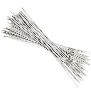 304烧烤签子带签筒户外烤针加厚不锈钢家用烤羊肉串钎子烤肉扁签