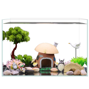 鱼缸造景摆件套餐一整套创意景观蘑菇房躲避屋仿真装饰品布景内饰