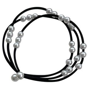 2025新款仿珍珠头绳橡皮筋发圈女扎头发绳头饰胶圈皮套发饰品皮圈