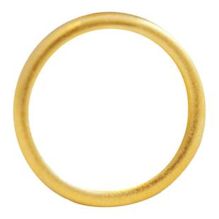 【洗澡免摘】钛钢古法磨砂金色素圈指环新中式传承实心情侣款戒指