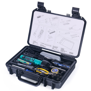 谊华8858-I便携式热风枪908D电烙铁工具箱套装风枪洛铁套装组合