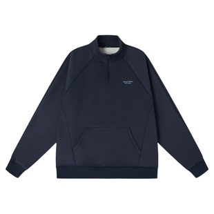 吕小虎ACTUP 奥粒绒立领半拉链卫衣男冬季新款青少年420g加厚上衣