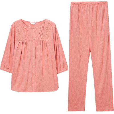 秋鹿提花七分袖春夏款舒适家居服