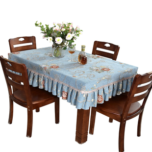 饭桌桌布椭圆餐桌套圆桌可折叠桌子桌布zhuobu餐台布垫套桌布定制