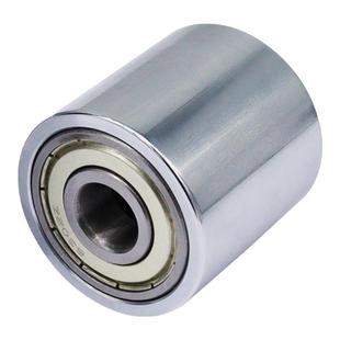 电镀铬防锈金属从动铁轮无动力滚筒双轴承滚轮输送轨道轮传送惰轮