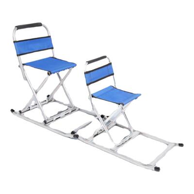 滑冰车冰爬犁滑冰滑雪雪橇车儿童成人三人双人冰车折叠免安装亲子