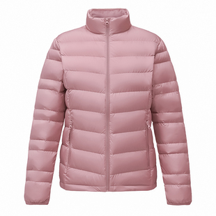 啄木鸟轻薄立领羽绒服女士2025新款时尚修身秋冬短款保暖鸭绒外套