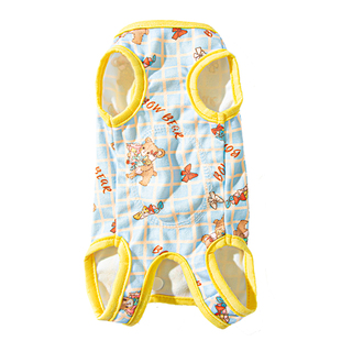 宠物卡通满印宠物幼猫护肚衣小型犬小型猫四脚断奶绝育服猫咪衣服